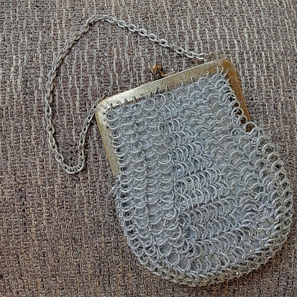 #Vintage #Bonwit #Teller #Magid Silver Chain Links Strap Evening Bag - Picture 3 of 7